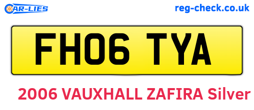 FH06TYA are the vehicle registration plates.