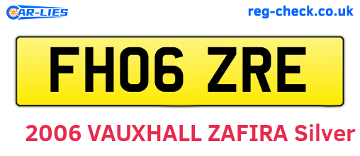 FH06ZRE are the vehicle registration plates.