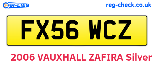 FX56WCZ are the vehicle registration plates.