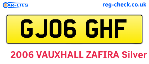 GJ06GHF are the vehicle registration plates.