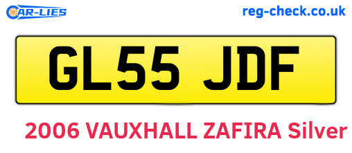 GL55JDF are the vehicle registration plates.