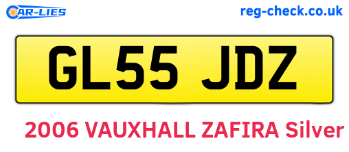 GL55JDZ are the vehicle registration plates.