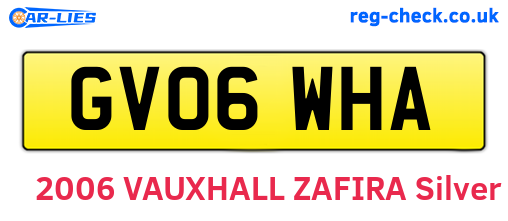 GV06WHA are the vehicle registration plates.