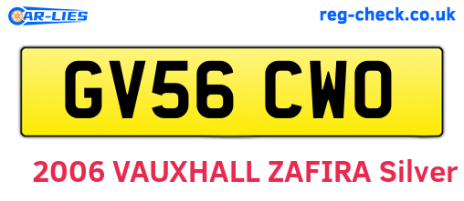 GV56CWO are the vehicle registration plates.