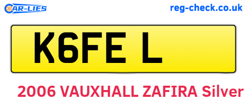 K6FEL are the vehicle registration plates.