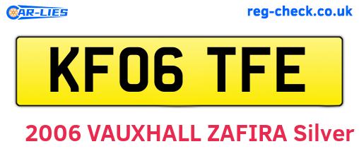 KF06TFE are the vehicle registration plates.