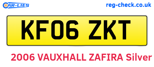 KF06ZKT are the vehicle registration plates.