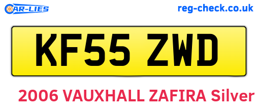 KF55ZWD are the vehicle registration plates.