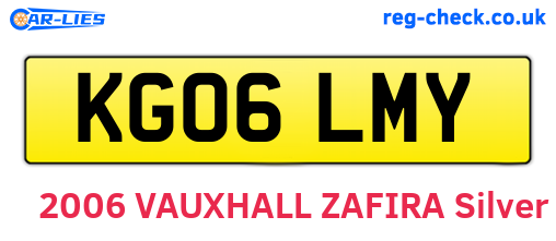 KG06LMY are the vehicle registration plates.
