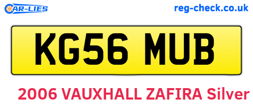 KG56MUB are the vehicle registration plates.
