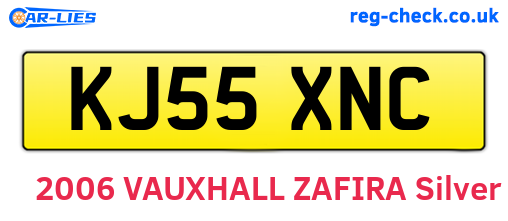 KJ55XNC are the vehicle registration plates.