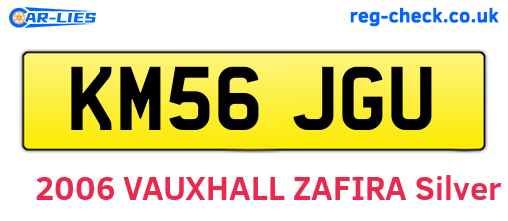 KM56JGU are the vehicle registration plates.