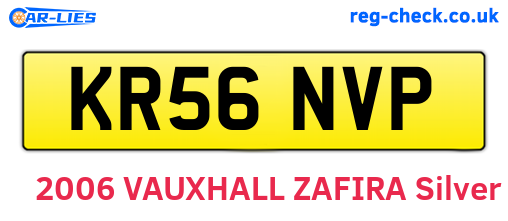 KR56NVP are the vehicle registration plates.