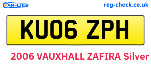 KU06ZPH are the vehicle registration plates.