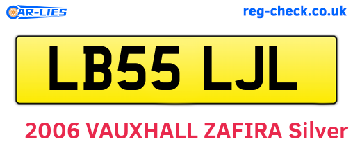 LB55LJL are the vehicle registration plates.