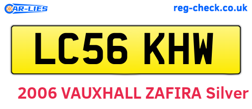 LC56KHW are the vehicle registration plates.