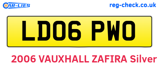 LD06PWO are the vehicle registration plates.