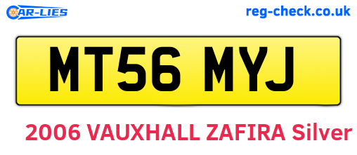 MT56MYJ are the vehicle registration plates.