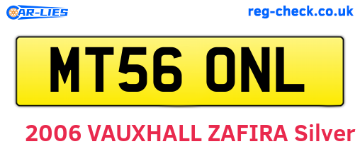 MT56ONL are the vehicle registration plates.
