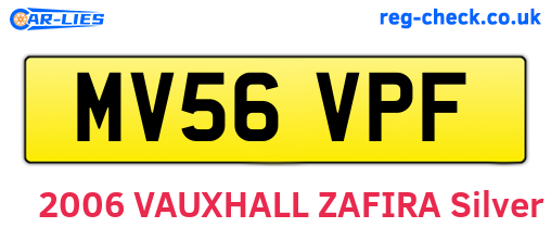 MV56VPF are the vehicle registration plates.