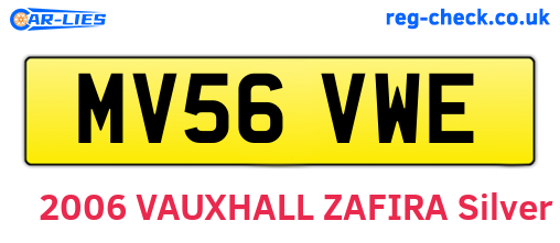 MV56VWE are the vehicle registration plates.