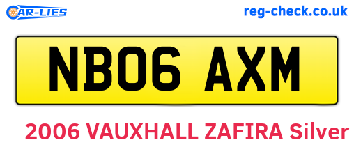 NB06AXM are the vehicle registration plates.
