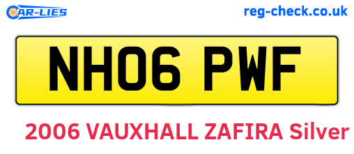 NH06PWF are the vehicle registration plates.