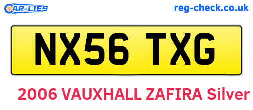 NX56TXG are the vehicle registration plates.