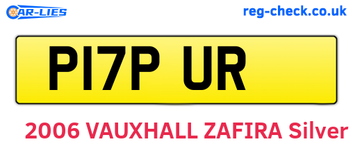 P17PUR are the vehicle registration plates.