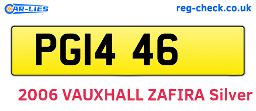 PG1446 are the vehicle registration plates.