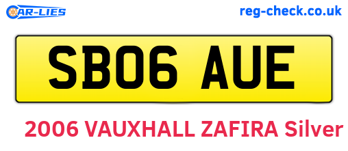 SB06AUE are the vehicle registration plates.
