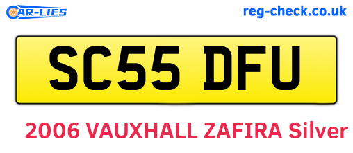 SC55DFU are the vehicle registration plates.