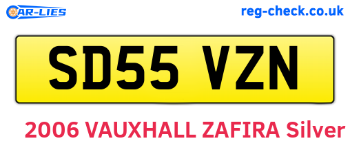 SD55VZN are the vehicle registration plates.