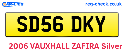 SD56DKY are the vehicle registration plates.
