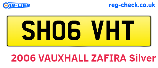 SH06VHT are the vehicle registration plates.