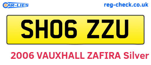 SH06ZZU are the vehicle registration plates.