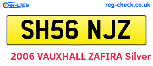 SH56NJZ are the vehicle registration plates.
