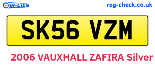 SK56VZM are the vehicle registration plates.