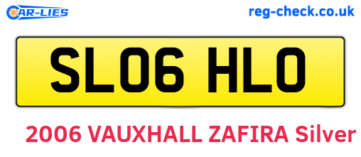 SL06HLO are the vehicle registration plates.