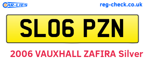 SL06PZN are the vehicle registration plates.