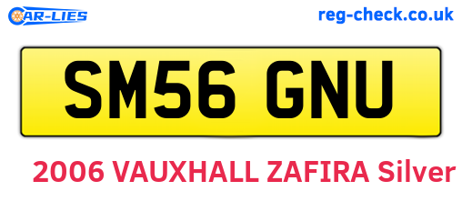 SM56GNU are the vehicle registration plates.