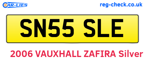 SN55SLE are the vehicle registration plates.