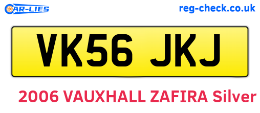 VK56JKJ are the vehicle registration plates.