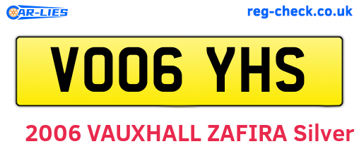 VO06YHS are the vehicle registration plates.
