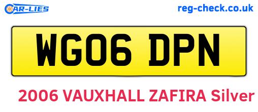 WG06DPN are the vehicle registration plates.