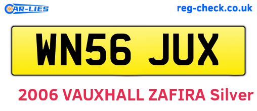 WN56JUX are the vehicle registration plates.