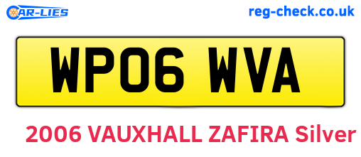 WP06WVA are the vehicle registration plates.