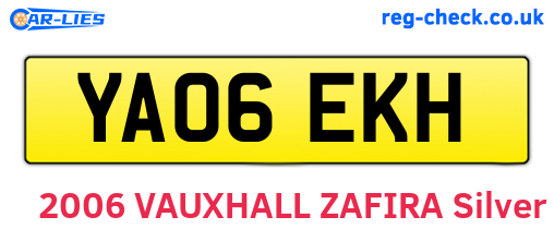 YA06EKH are the vehicle registration plates.