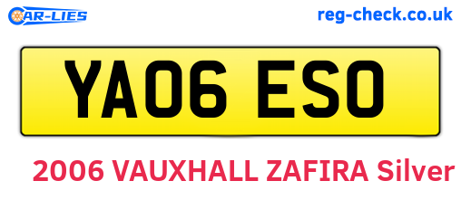 YA06ESO are the vehicle registration plates.