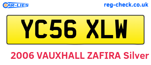 YC56XLW are the vehicle registration plates.
